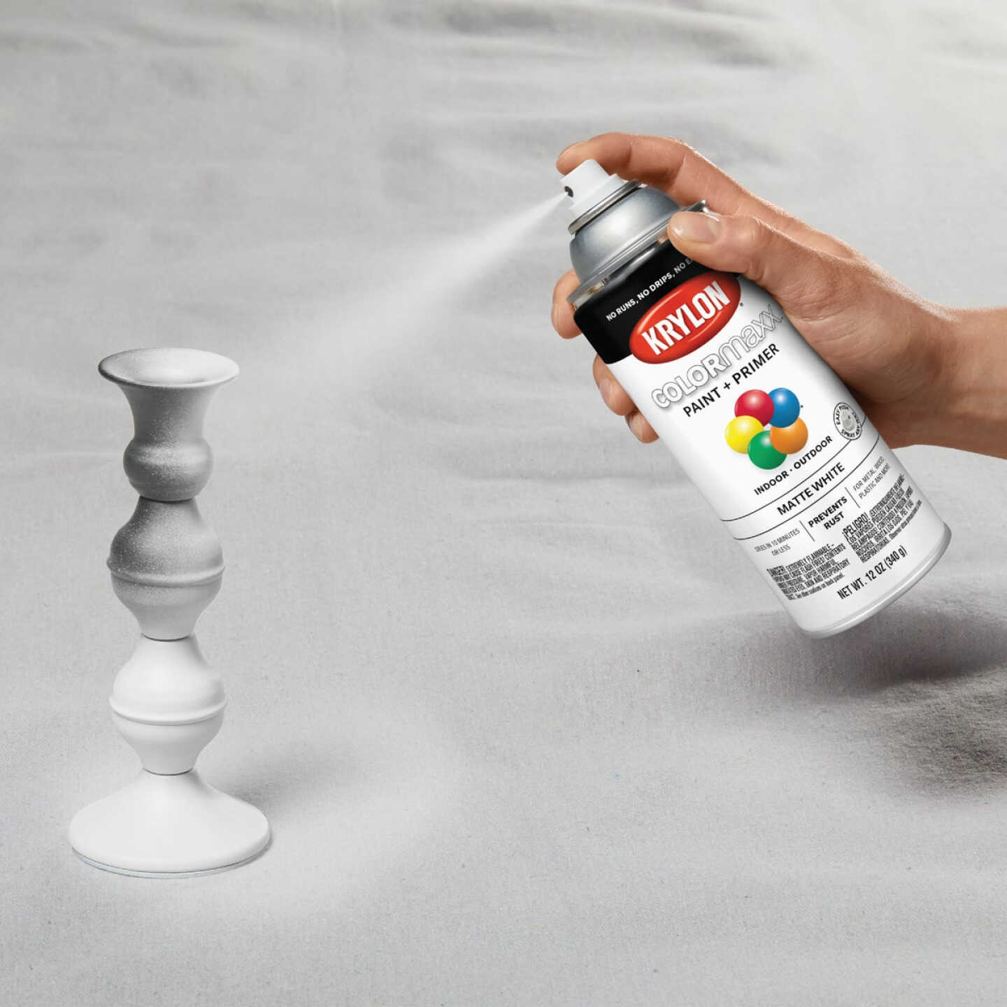 Krylon Colormaxx Matte Spray Paint & Primer, White - McDaniel's Do